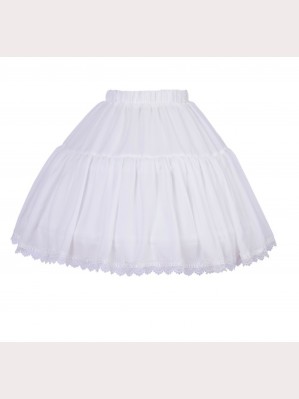 White Adjustable Lolita Petticoat by YingLuoFu (SF46)